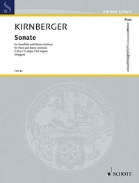 Johann philipp Kirnberger - Edition Schott  : Sonata G major - flute and basso continuo..