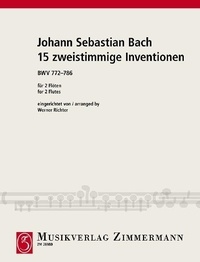 Johann sebastian Bach - 15 Inventions à deux voix - BWV 772-786. 2 flutes..