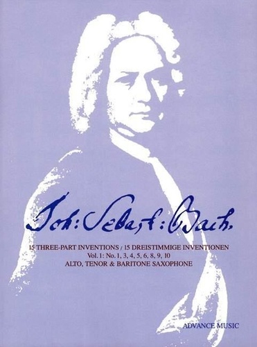 Johann sebastian Bach - 15 Three-Part Inventions - 3 saxophones (ATBar). Partition d'exécution..