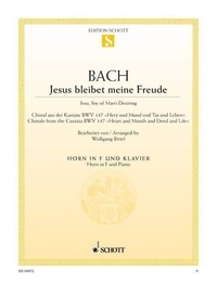 Johann sebastian Bach - Jésus que ma joie demeure - Choral issu de la cantate BWV 147. BWV 147. horn in F and piano..