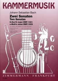 Johann sebastian Bach - Kammermusik  : Sonates en sol majeur et mi mineur - BWV 1021 und  BWV 1023. violin and guitar..