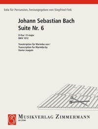 Johann sebastian Bach - Solo für Percussion  : Suite VI - BWV 1012. marimba..