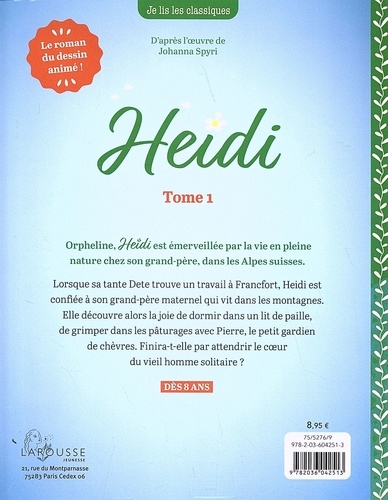 Heidi Tome 1 Petite fille des montagnes