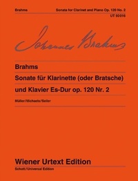 Johannes Brahms - Sonata Eb major - Edited from the engraver's copy and original edition. op. 120/2. clarinet (viola) and piano..