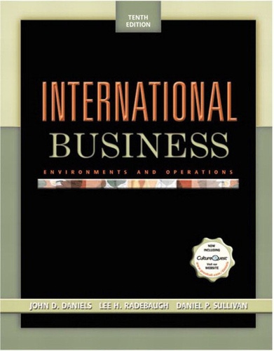John-D Daniels et Lee-H Radebaugh - International business - Environnements and operations, international edition, tenth edition.