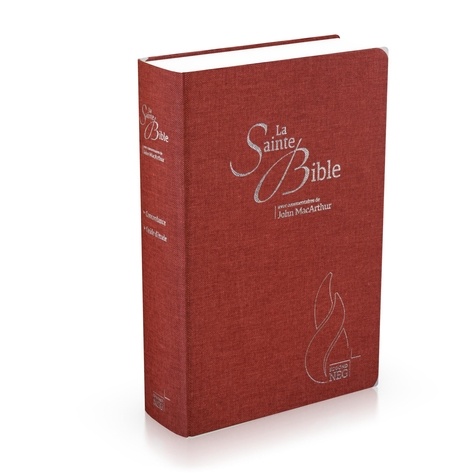 John F. MacArthur - La Sainte Bible - Couverture souple, toile rouge, onglets.