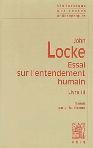 John Locke - Essai sur l'entendement humain - Livre 3.