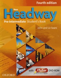 John Soars et Liz Soars - New Headway Pre-Intermediate - 2 volumes : Student's Book & French Wordlist. 1 DVD