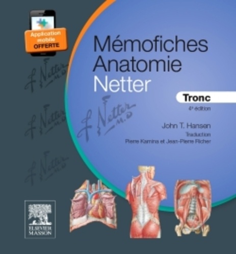 Mémofiches anatomie Netter. Tronc 4e édition