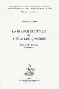 La France et l'Italie au siècle des Lumières