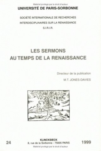  Jones Davies - Les Sermons Au Temps De La Renaissance.