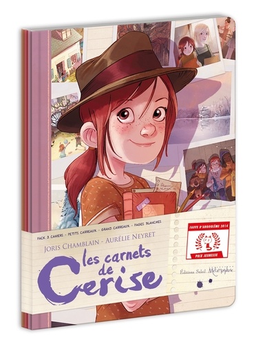 Joris Chamblain et Aurélie Neyret - Les carnets de Cerise - Pack 3 cahiers : petits carreaux ; grands carreaux ; pages blanches.