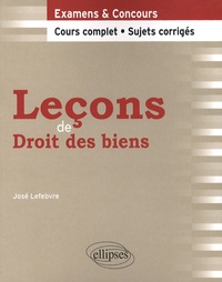 José Lefebvre - Leçons de Droit des biens.