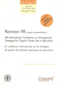 José Martinez et Marie-Noëlle Maudet - Ramiran 98. Proceedings of the 8th International Conference on Management Strategies for Organic Waste in Agriculture - Vol. 2: Proceedings of the poster presentations.