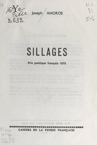 Joseph Amoros - Sillages.