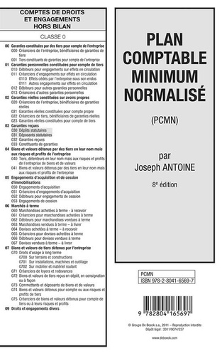 Joseph Antoine - Plan comptable minimum normalisé (PCMN).