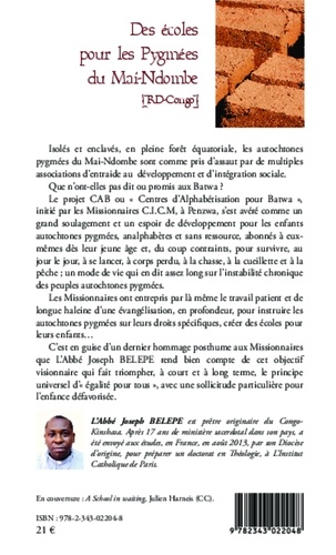 Des écoles pour les pygmées du Mai-Ndombe (RD-Congo). Contribution des missionnaires scheutistes