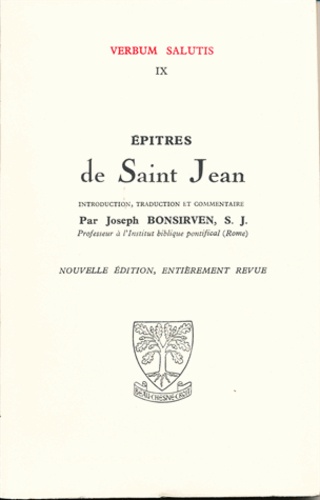 Joseph Bonsirven - Epitres de St Jean.
