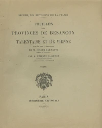 Pouillés des provinces de Besançon, de Tarentaise et de Vienne