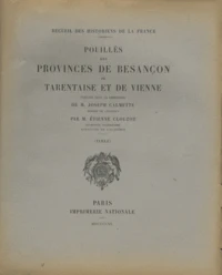 Pouillés des provinces de Besançon, de Tarentaise et de Vienne