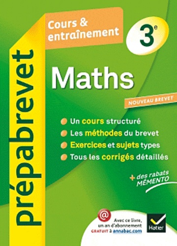 Joseph Cesaro et Catherine-Marie Chiocca - Prépabrevet cours & entrainement Maths 3e.