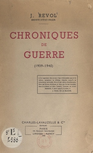 Chroniques de guerre (1939-1945)