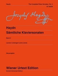 Joseph Haydn - L'intégrale des Sonates pour piano - Editées d'après les sources par Christa Landon, révisées par Ulrich Leisinger  Notes pour l'interprétation de Robert D. Levin  Doigtés d'Oswald Jonas. piano..