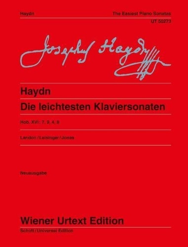 Joseph Haydn - Les sonates les plus faciles pour piano - Edited from the sources by Christa Landon, revised by Ulrich Leisinger. Fingerings by Oswald Jonas. piano..