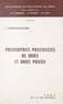 Joseph Miedzianagora et H. Batiffol - Philosophies positivistes du droit et droit positif.