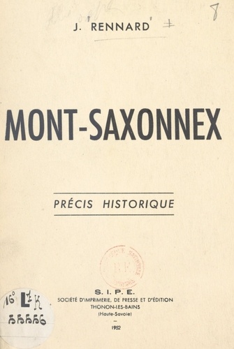Mont-Saxonnex. Précis historique