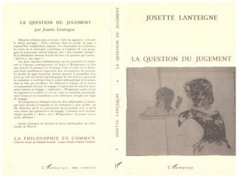 Josette Lanteigne - La question du jugement.