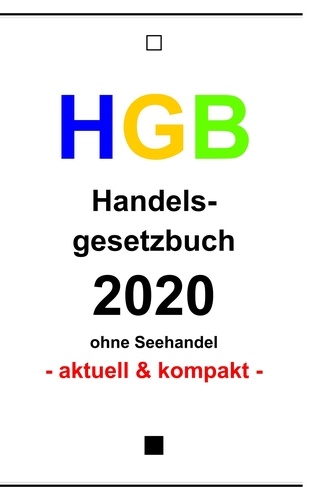 HGB. Handelsgesetzbuch 2020