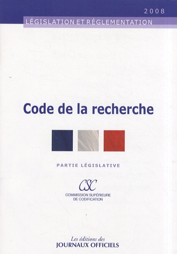  Journaux officiels - Code de la recherche - Partie législative.