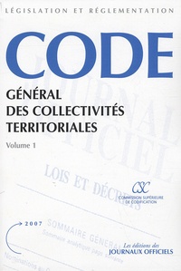  Journaux officiels - Code général des collectivités territoriales, 2 volumes.