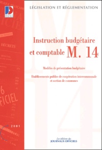  Journaux officiels - Instruction budgétaire et comptable M14 - Volume 2, Tome 5 : Etablissements publics de coopération intercommunale.