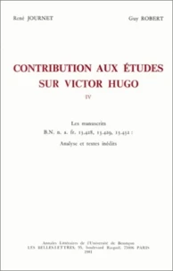 Contribution aux études sur Victor Hugo