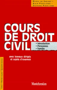 Cours De Droit Civil. Tome 1, Premier Volume, Introduction, Personnes, Famille, 15eme Edition