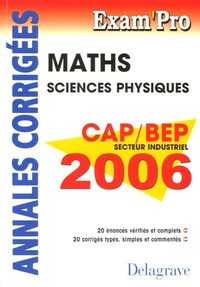 Mathématiques Sciences Physiques Secteur Industriel 2006