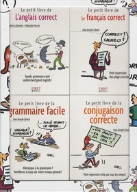 Les indispensables de la rentrée, coffret en 4 volumes : Le petit livre de la conjugaison correcte ; Le petit livre de la grammaire facile ; Le petit livre de Le français correct ; Le petit livre de L'anglais correct