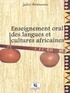 Jules Assoumou - Enseignement oral des langues et cultures africaines à l'école primaire.