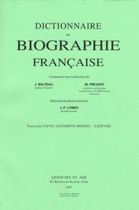 Jules Balteau - Dictionnaire de biographie française - Tome 20 Fascicule 117.