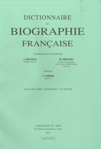 Jules Balteau - Dictionnaire de biographie française - Tome 20 Fascicule 119, Legrand-Le Jeune.