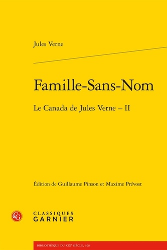 Le Canada de Jules Verne Tome 2 Famille-Sans-Nom