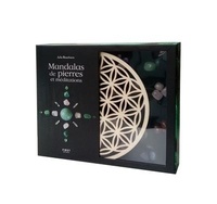 Julia Boschiero - Coffret Mandalas de pierres et méditations - Avec 1 support en bois, 13 pierres et 1 livre.