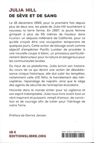 De sève et de sang. Le combat d'une femme pour sauver une forêt de sequoias