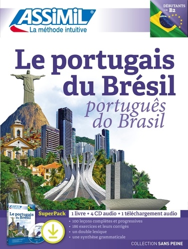 Le portugais du Brésil débutants B2. Superpack avec 1 livre + 4CD audio + 1 téléchargement audio