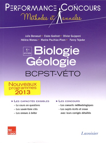 Julie Denoeud et Claire Godinot - Biologie-géologie 1re année BCPST-Véto.