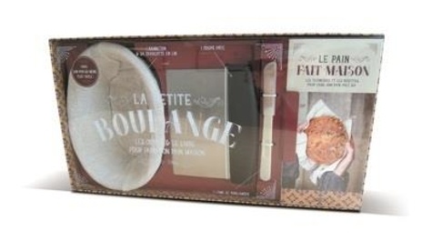 Coffret La petite boulange. Avec 1 banneton & sa charlotte en lin et 1 coupe-pâte