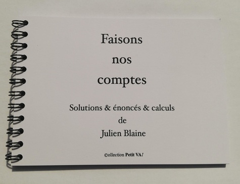 Julien Blaine - Faisons nos comptes.
