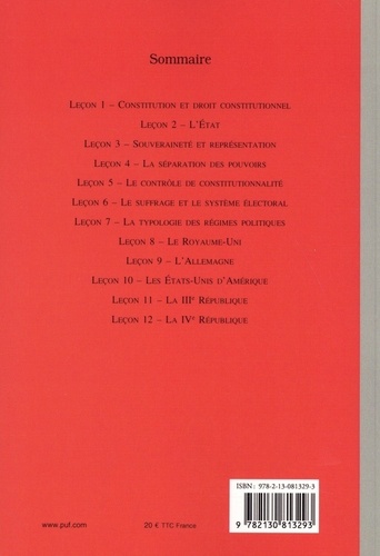 Manuel de droit constitutionnel. Tome 1, Théorie générale, histoire, régimes étrangers 2e édition